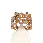 Bague d'occasion or 750 rose diamants - vue 1