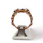 Bague d'occasion or 750 rose diamants - vue 3