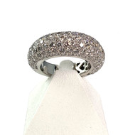 Bague d'occasion or 750 blanc diamant