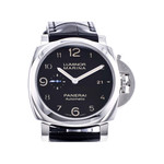 Montre d'occasion Panerai Luminor homme automatique acier bracelet cuir - vue 1