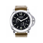 Montre d'occasion Panerai Luminor homme automatique acier bracelet cuir - vue 1