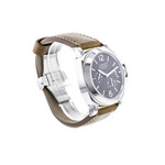 Montre d'occasion Panerai Luminor homme automatique acier bracelet cuir - vue D1