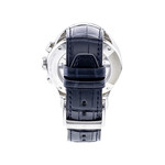 Montre d'occasion Baume et Mercier Clifton homme chronographe acier bracelet cuir - vue 3