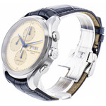 Montre d'occasion Baume et Mercier Clifton homme chronographe acier bracelet cuir - vue D2