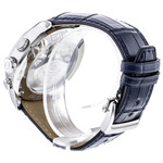 Montre d'occasion Baume et Mercier Clifton homme chronographe acier bracelet cuir - vue D3