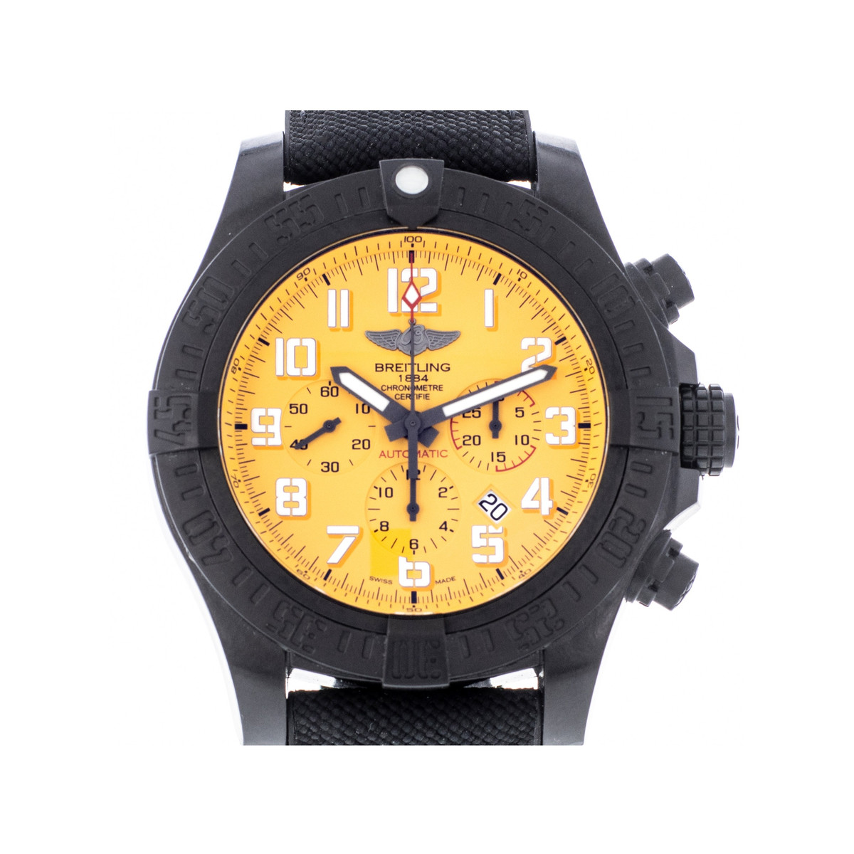 Montre d'occasion Breitling Chronomat homme chronographe bracelet caoutchouc