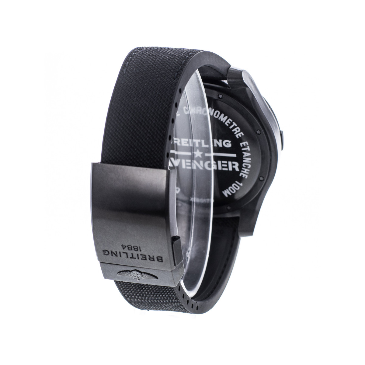 Montre d'occasion Breitling Chronomat homme chronographe bracelet caoutchouc - vue 3