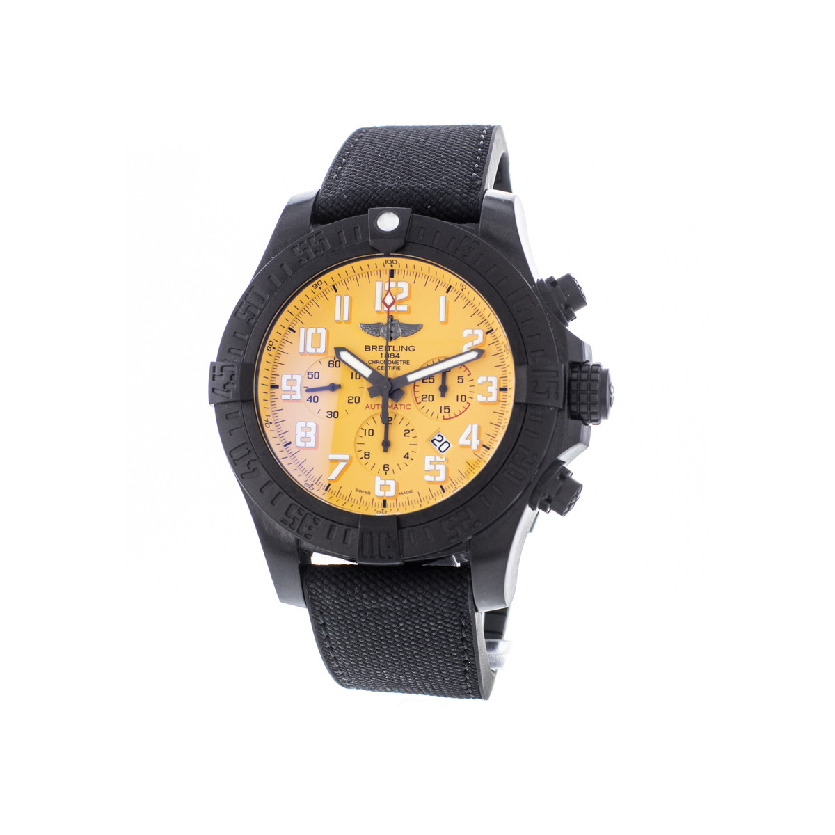 Montre d'occasion Breitling Chronomat homme chronographe bracelet caoutchouc - vue D2