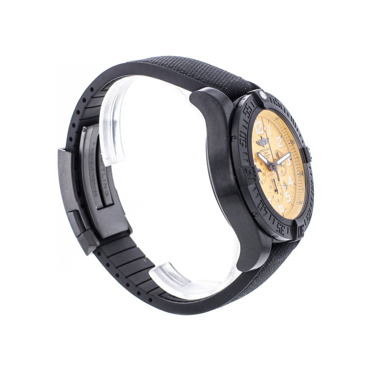 Montre d'occasion Breitling Chronomat homme chronographe bracelet caoutchouc - vue D3