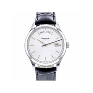 Montre d'occasion Montblanc Heritage homme automatique acier bracelet cuir