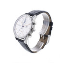 Montre d'occasion IWC Portugaise homme chronographe automatique acier bracelet cuir - vue 2