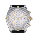 Montre d'occasion Breitling Chronomat homme chronographe automatique or 750 et acier bracelet cuir - vue 1