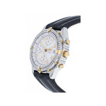 Montre d'occasion Breitling Chronomat homme chronographe automatique or 750 et acier bracelet cuir - vue 2
