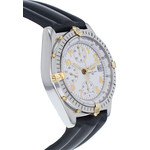 Montre d'occasion Breitling Chronomat homme chronographe automatique or 750 et acier bracelet cuir - vue D1