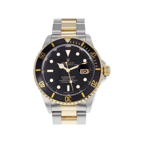 Montre d'occasion Rolex Submariner homme automatique or 750 jaune et acier