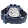 Montre d'occasion Omega Speedmaster homme chronographe automatique céramique bracelet cuir bleu - vue V3
