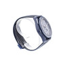 Montre d'occasion Omega Speedmaster homme chronographe automatique céramique bracelet cuir bleu - vue VD2