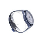 Montre d'occasion Omega Speedmaster homme chronographe automatique céramique bracelet cuir bleu - vue D2
