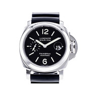 Montre d'occasion Panerai Luminor homme automatique acier bracelet caoutchouc noir