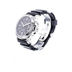 Montre d'occasion Panerai Luminor homme automatique acier bracelet caoutchouc noir - vue 2