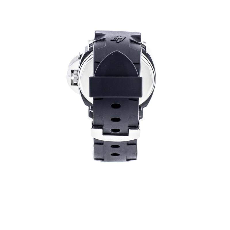 Montre d'occasion Panerai Luminor homme automatique acier bracelet caoutchouc noir - vue 3