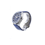 Montre d'occasion Omega Seamaster homme automatique titane bracelet cuir  bleu - vue 2
