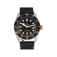 Montre d'occasion Tudor Black Bay homme automatique or 750 jaune bracelet cuir noir