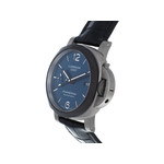 Montre d'occasion Panerai Luminor GMT homme automatique titane bracelet cuir noir - vue 2