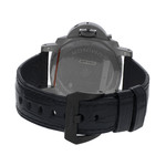 Montre d'occasion Panerai Luminor GMT homme automatique titane bracelet cuir noir - vue 3