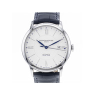 Montre d'occasion Baume et Mercier Classima homme automatique acier bracelet cuir noir