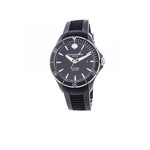 Montre d'occasion Baume et Mercier Clifton homme automatique acier bracelet caoutchouc noir - vue 1