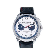 Montre d'occasion Baume et Mercier Clifton homme automatique acier bracelet cuir