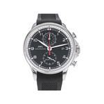 Montre d'occasion IWC Portugaise homme chronographe automatique acier bracelet cuir noir - vue 1