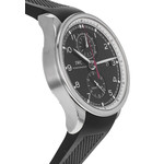 Montre d'occasion IWC Portugaise homme chronographe automatique acier bracelet cuir noir - vue D2