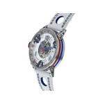 Montre d'occasion BRM GF7-38 homme automatique acier bracelet cuir blanc - vue 2