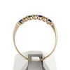 Bague d'occasion or 750 jaune saphirs et diamants - vue V3