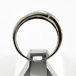 Second hand gold ring 375 white diamond - view 3
