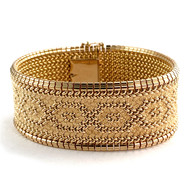 Bracelet d'occasion or 750 jaune maille fantaisie 19 cm