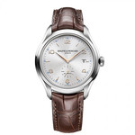 Montre d'occasion Baume et mercier Clifton homme automatique acier bracelet cuir noir - vue D1