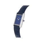 Montre d'occasion Cartier Tank mixte acier bracelet cuir bleu - vue 2