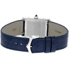 Montre d'occasion Cartier Tank mixte acier bracelet cuir bleu - vue V3