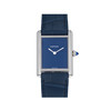 Montre d'occasion Cartier Tank mixte acier bracelet cuir bleu - vue VD1