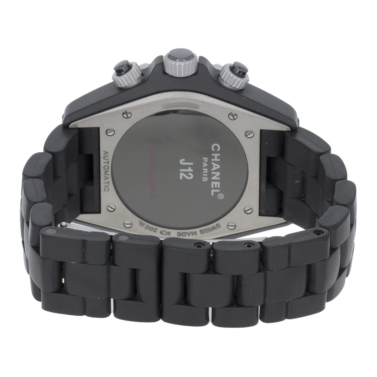 Montre d'occasion Chanel J12 Superleggera mixte chronographe céramique noire - vue 3