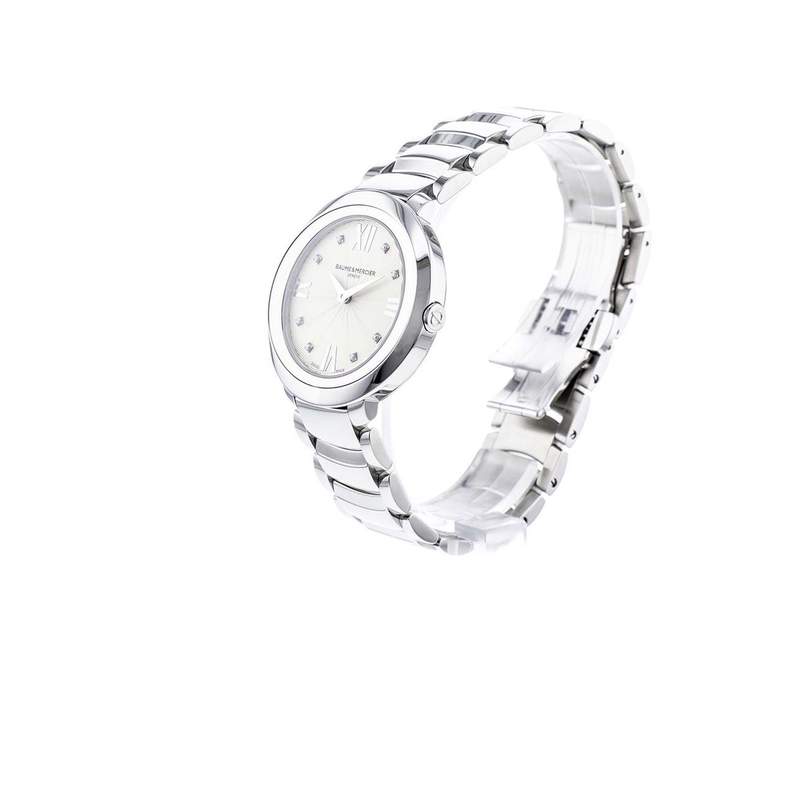 Montre d'occasion Baume et Mercier Promesse femme acier - vue 2