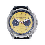 Montre d'occasion Baume et Mercier Clifton homme chronographe automatique acier bracelet cuir noir - vue 1