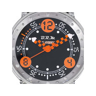 Montre d'occasion BRM V6-44 homme acier bracelet cuir noir