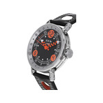 Montre d'occasion BRM V6-44 homme acier bracelet cuir noir - vue 2