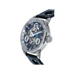 Montre d'occasion BRM V6-44 homme automatique acier bracelet cuir noir - vue 2