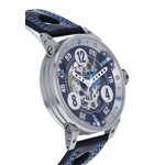 Montre d'occasion BRM V6-44 homme automatique acier bracelet cuir noir - vue D2