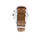 Montre d'occasion Montblanc 1858 homme chronographe automatique acier bracelet cuir marron - vue 3
